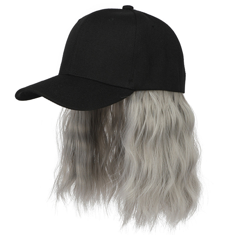 💜 LAST DAY PROMOTION - 50%OFF💜2-in-1 Curly Hair Baseball Cap Wig