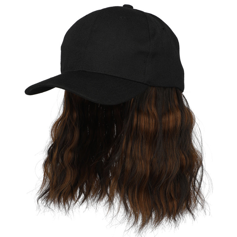 💜 LAST DAY PROMOTION - 50%OFF💜2-in-1 Curly Hair Baseball Cap Wig