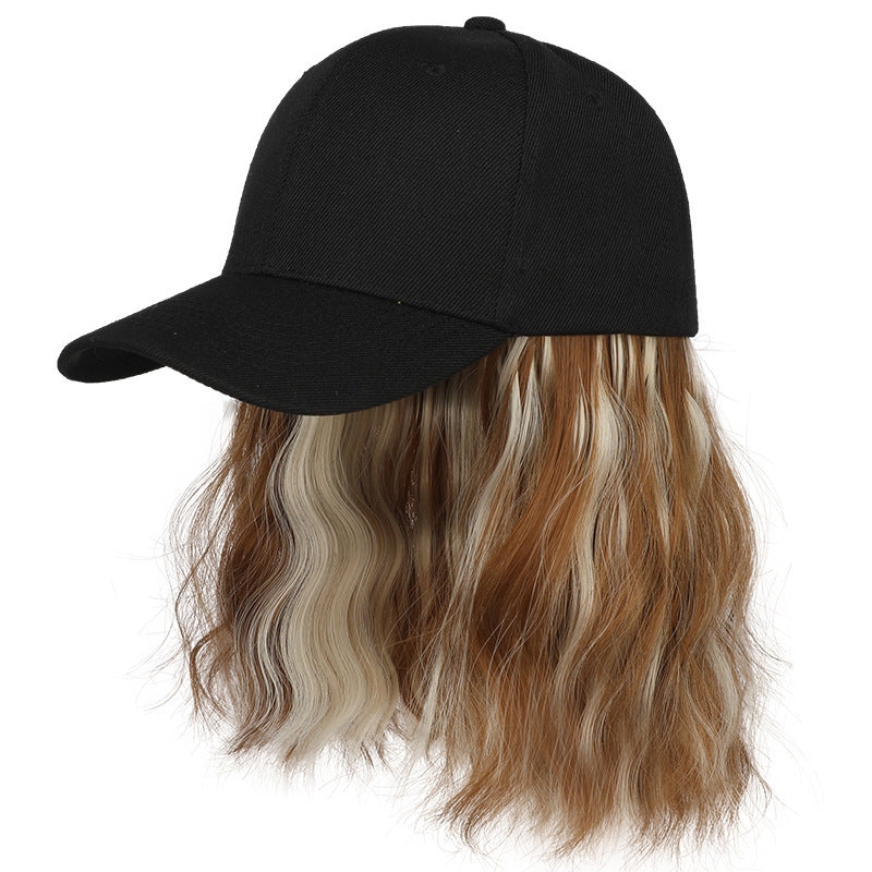 💜 LAST DAY PROMOTION - 50%OFF💜2-in-1 Curly Hair Baseball Cap Wig