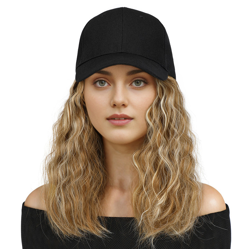 💜 LAST DAY PROMOTION - 50%OFF💜2-in-1 Curly Hair Baseball Cap Wig