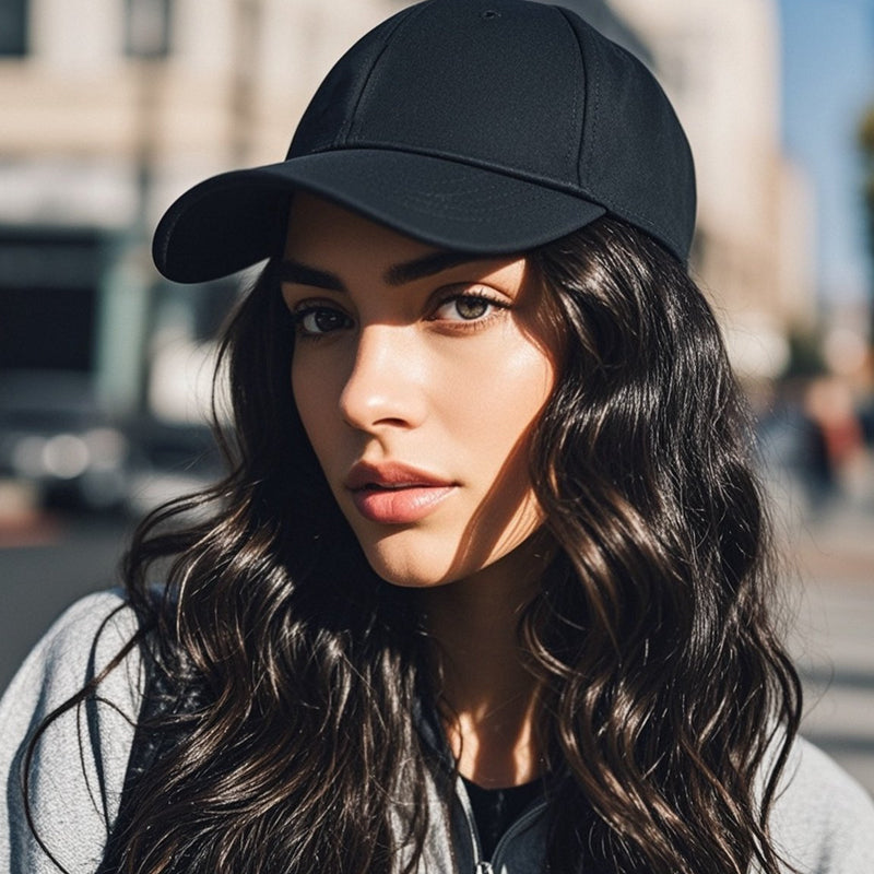 💜 LAST DAY PROMOTION - 50%OFF💜2-in-1 Curly Hair Baseball Cap Wig