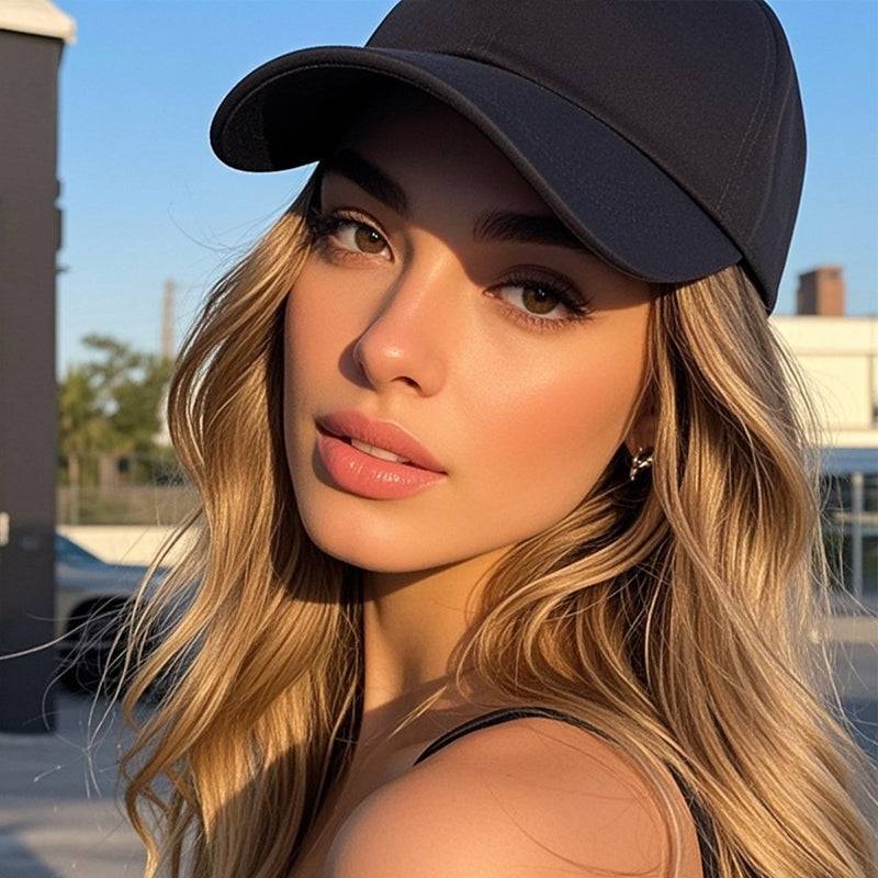 💜 LAST DAY PROMOTION - 50%OFF💜2-in-1 Curly Hair Baseball Cap Wig