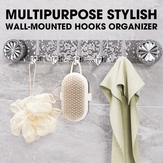 🔥 LAST DAY -BUY 2 GET 1 FREE 🔥 Multipurpose Stylish Wall-Mounted Hooks Organizer