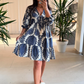 💜LAST DAY PROMOTION - 50%OFF💜Women’s Fashion Print V-Neck Mini Dress