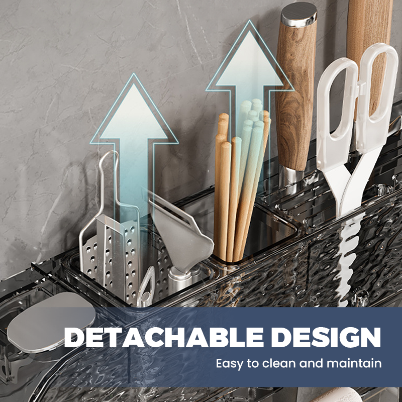 🔥LAST DAY PROMOTION - 50%OFF🔥Wall-Mounted Organizer Rack with Hooks for Kitchen