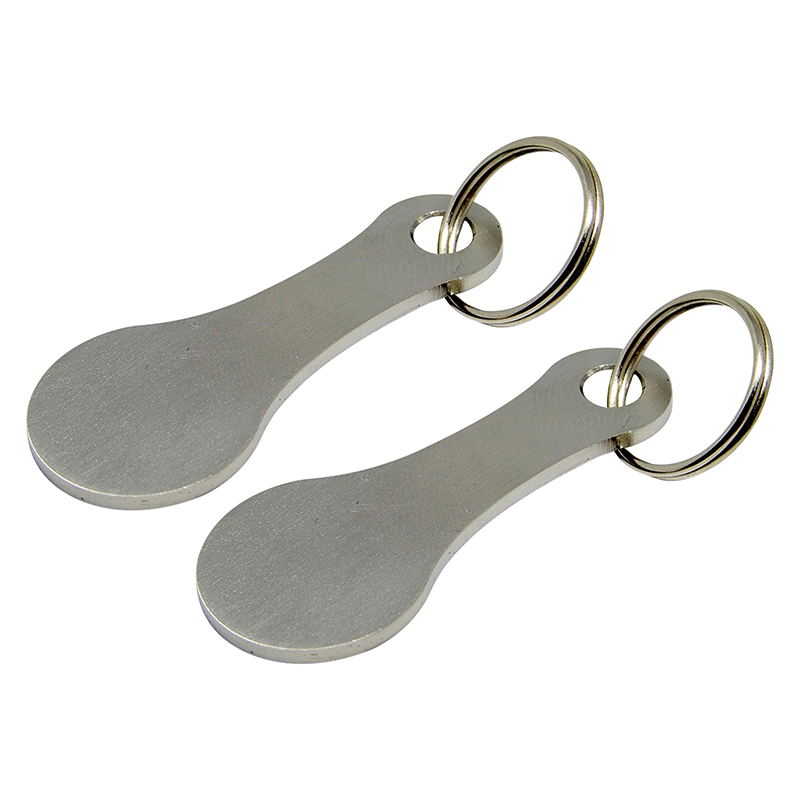 🔥 LAST DAY PROMOTION - 50%OFF 🔥2 Pieces Stainless Steel Shopping Trolley Token Keyrings