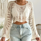 💜 LAST DAY PROMOTION - 50%OFF 💜Women's Floral Embroidered Semi-Sheer Cover Up