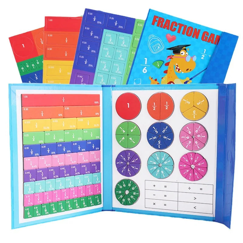 🔥LAST DAY SALE 50% OFF🏅Montessori Magnetic Book Fraction Puzzle