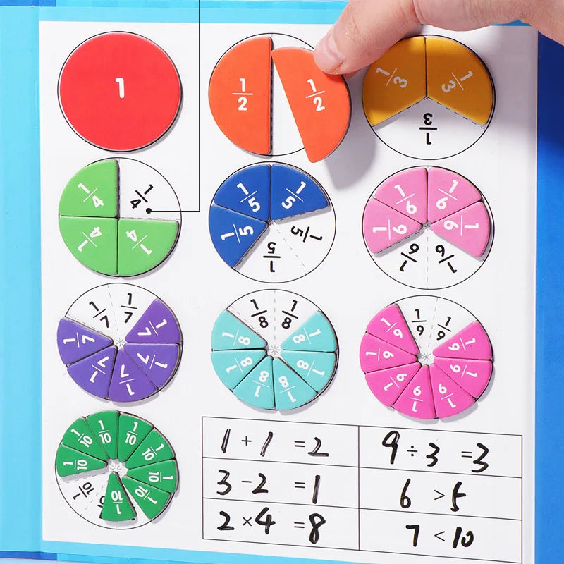 🔥LAST DAY SALE 50% OFF🏅Montessori Magnetic Book Fraction Puzzle