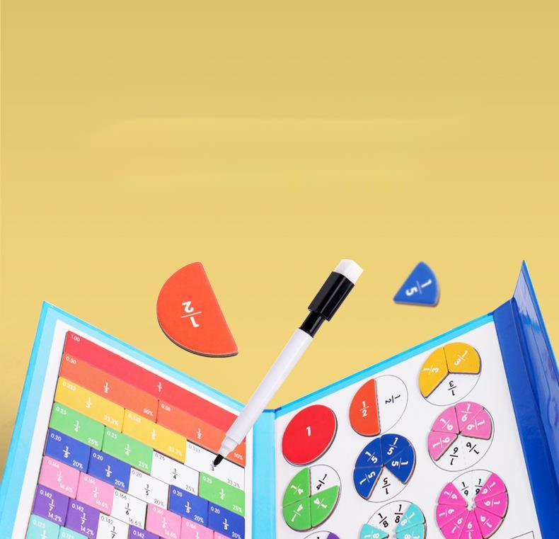 🔥LAST DAY SALE 50% OFF🏅Montessori Magnetic Book Fraction Puzzle