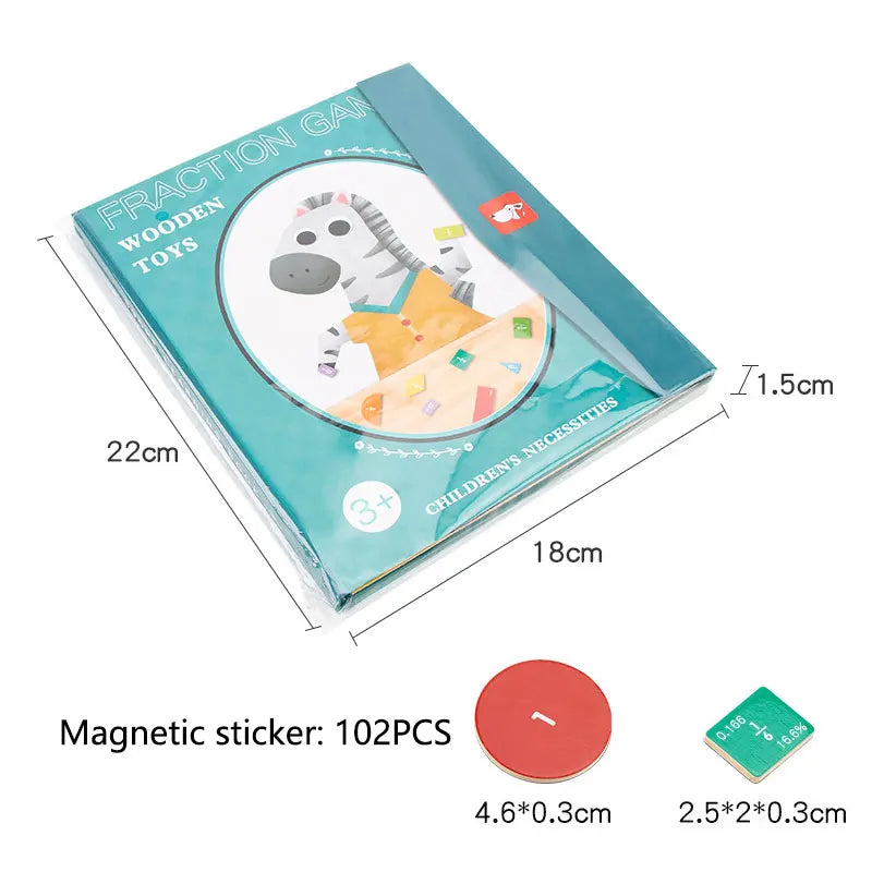 🔥LAST DAY SALE 50% OFF🏅Montessori Magnetic Book Fraction Puzzle