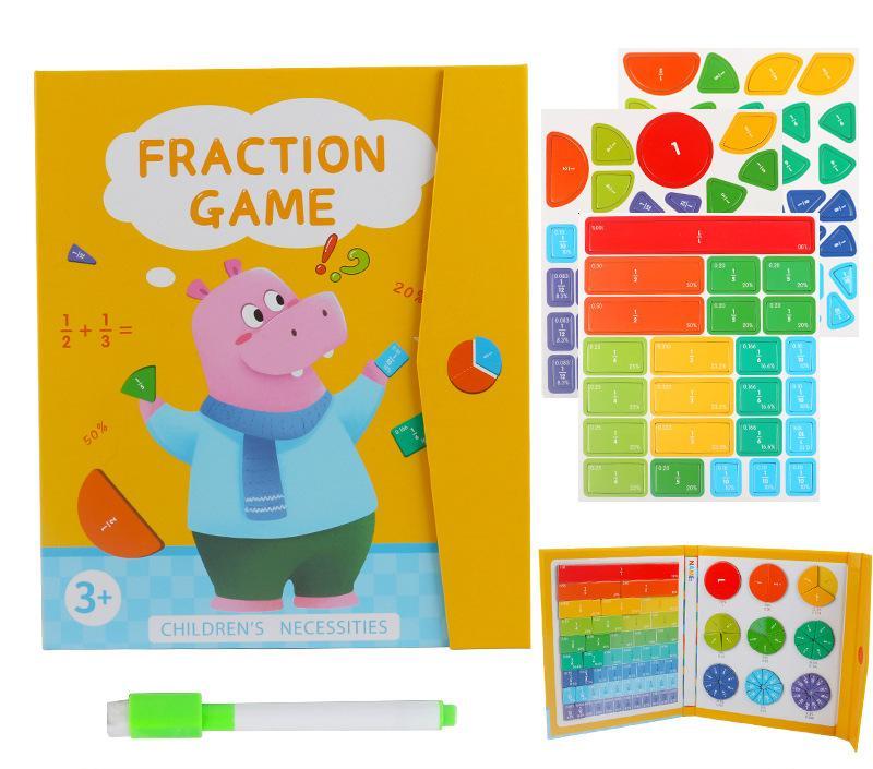🔥LAST DAY SALE 50% OFF🏅Montessori Magnetic Book Fraction Puzzle