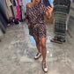 💜 LAST DAY PROMOTION - 50%OFF💜Leopard Print Off-Shoulder Top & Shorts Set